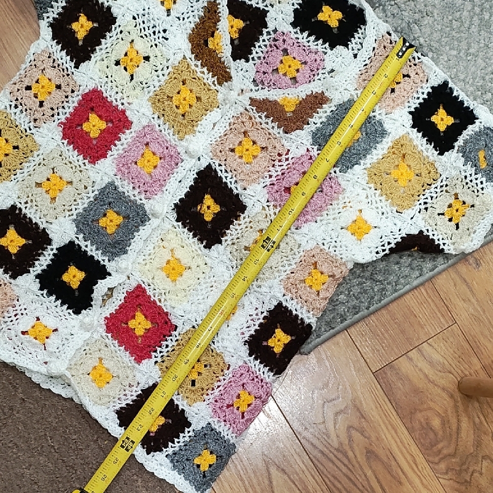 Source Unknown Multicolor Crochet Sweater View 3